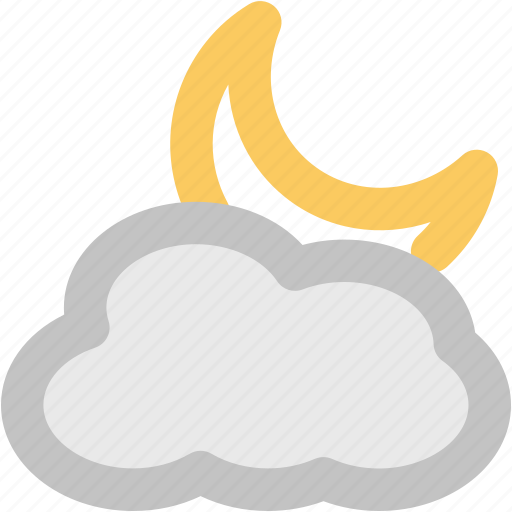 Cloud, moon, night, night moon, night weather, weather icon - Download on Iconfinder