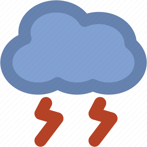 Cloud thunder, cloudy weather, lightning, pressure, storm, thunder, thunderstorm icon - Download on Iconfinder
