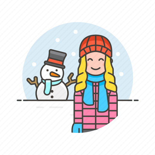 Snowman, weather, cold, gloves, snow, winter, woman icon - Download on Iconfinder