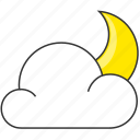 cloud, crescent, forecast, moon, nature, night