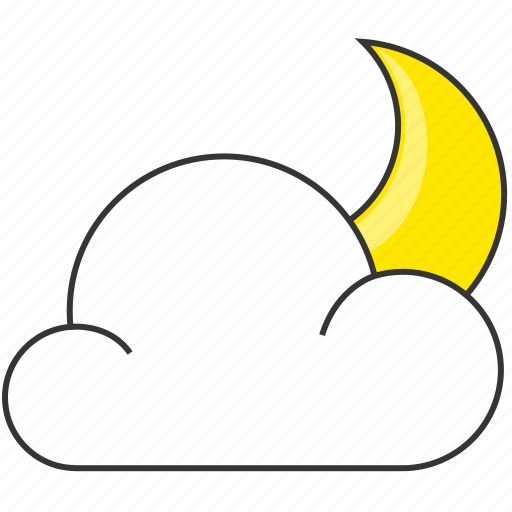 Cloud, crescent, forecast, moon, nature, night icon - Download on Iconfinder