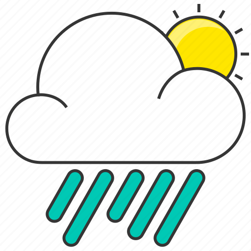 Cloud, day, forecase, nature, rain, rainy, sun icon - Download on Iconfinder