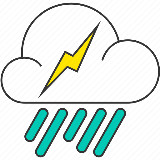 Cloud, forecast, lightning, rain, rainy, thunderbolt icon - Download on Iconfinder
