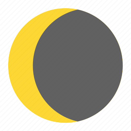 Crescent, eclipsed, moon, night, weather icon - Download on Iconfinder