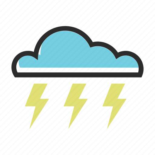 Forecast, lightning, storm, thunder, weather icon - Download on Iconfinder