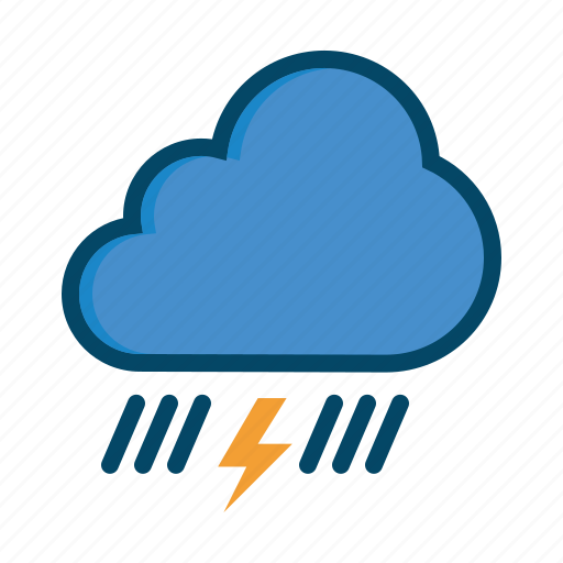 Cloud, lightning, rain, storm, thunder, weather icon - Download on Iconfinder