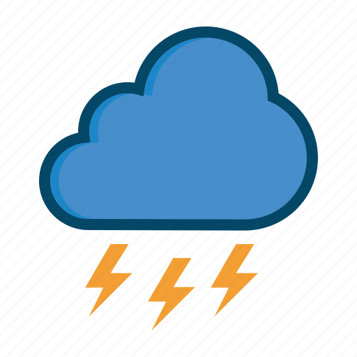Cloud, lightning, storm, thunder, weather icon - Download on Iconfinder