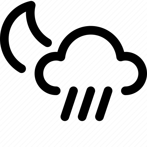 Cloud, night, rain, raincloud, rainy icon - Download on Iconfinder