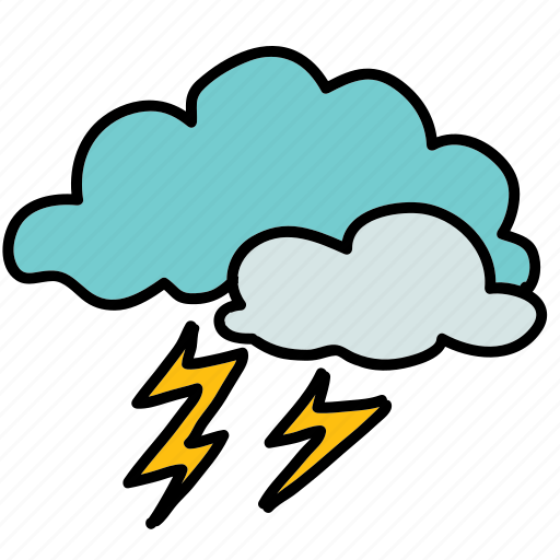 Cloud, lightening, storm, thunder, weather icon - Download on Iconfinder