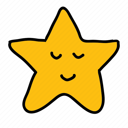 Cute, night, smile, star, weather icon - Download on Iconfinder