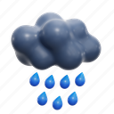 rain, cloud, weather, 3d illustration 