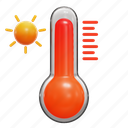 hot, temperature, weather, 3d illustration 