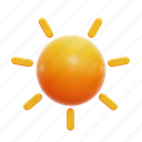 sun, sunny, weather, 3d illustration 