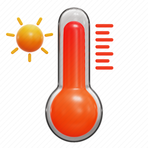 Hot, temperature, weather, 3d illustration 3D illustration - Download on Iconfinder
