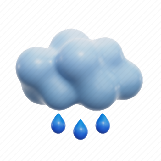 Rain, cloud, weather, 3d illustration 3D illustration - Download on Iconfinder