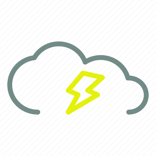 Cloud, cloudy, lightning, weather icon - Download on Iconfinder