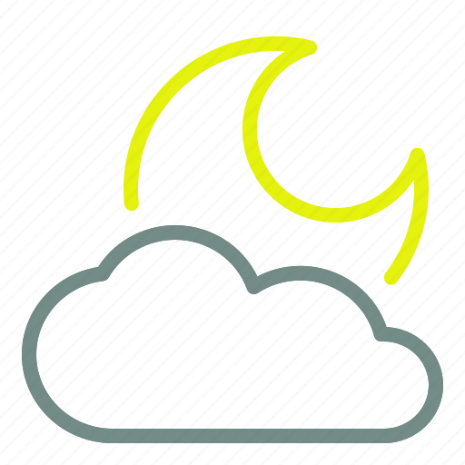 Cloud, moon, night, weather icon - Download on Iconfinder