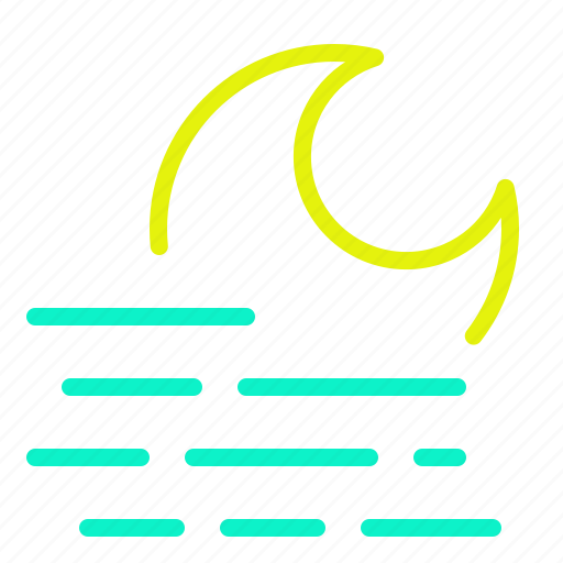 Cloud, moon, night, wind, weather icon - Download on Iconfinder