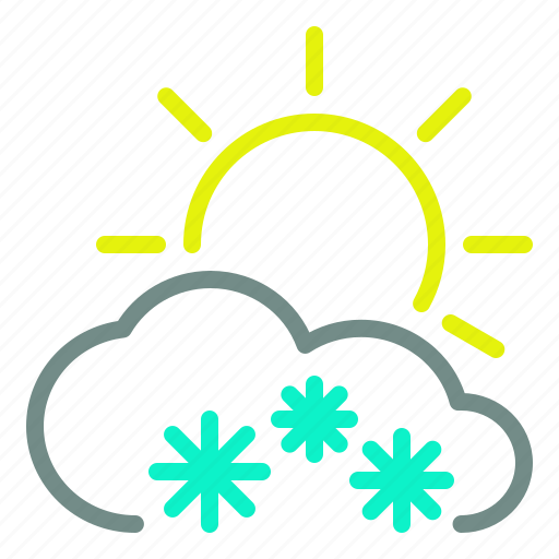 Cloud, day, heavy, snow, sun, weather icon - Download on Iconfinder