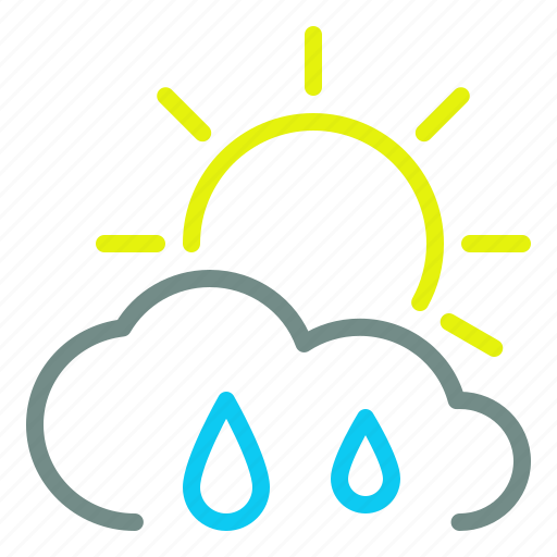 Cloud, day, moderate, rain, sun, weather icon - Download on Iconfinder