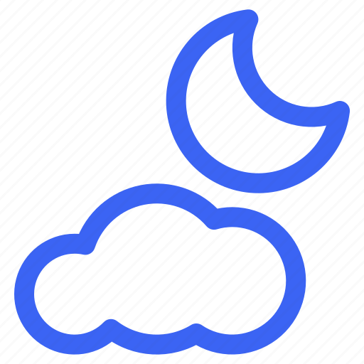 Weather, forecast, night, moon, cloud icon - Download on Iconfinder