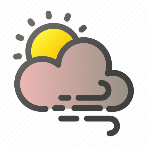 Forecast, sun, weather, wind, windy icon - Download on Iconfinder