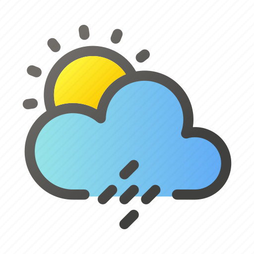 Forecast, rain, sun, weather, windy icon - Download on Iconfinder