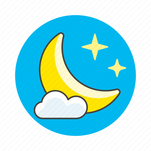 Cloud, meteorology, moon, night, sky, star, time icon - Download on Iconfinder