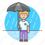 drop, humid, male, meteorology, puddle, rain, raining, rainy, region, stormy, umbrella, water, weather 