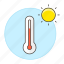 heat, high, meteorology, sun, temperature, thermometer, time, weather 