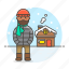 snow, house, weather, hat, male, meteorology, winter, cold, outdoors, region 