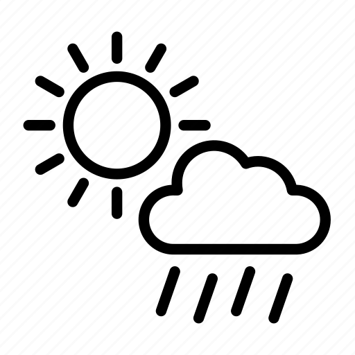 Climatology, cloud, rain, rain showers, showers, sun, weather icon - Download on Iconfinder