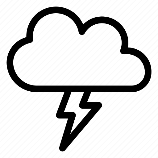 Cloud, line, thunder, thunderstorm, weather icon - Download on Iconfinder