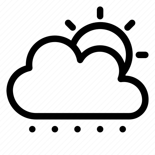 Cloud, line, snowy, sun, weather icon - Download on Iconfinder