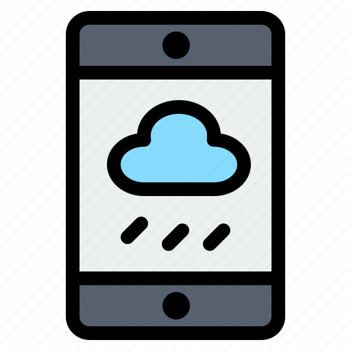 Cloud, rain, smartphone, weather icon - Download on Iconfinder