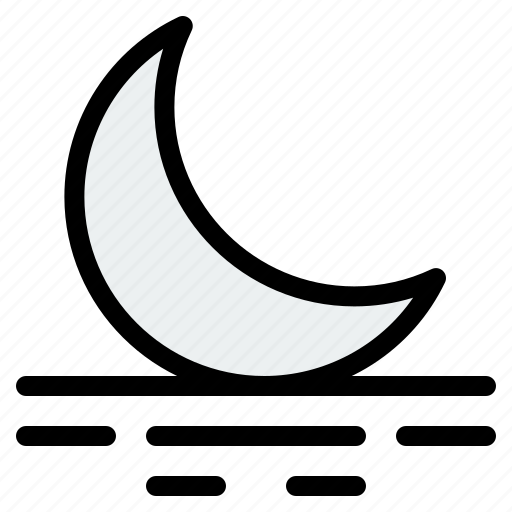 Fog, moon, weather icon - Download on Iconfinder