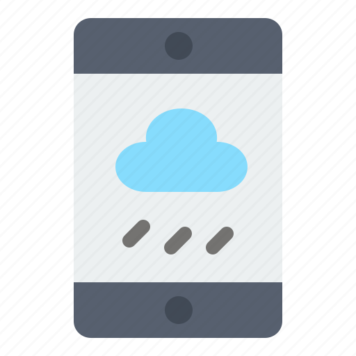 Cloud, rain, smartphone, weather icon - Download on Iconfinder