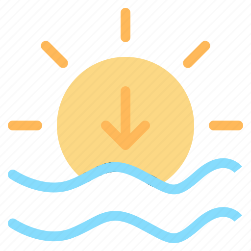 Sun, sunset, weather icon - Download on Iconfinder