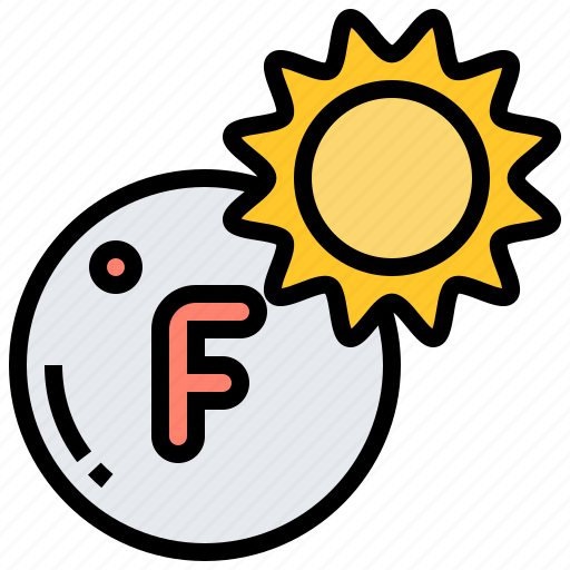 Degree, fahrenheit, summer, sunny, temperature icon - Download on Iconfinder