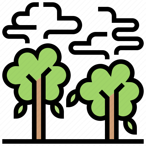 Cloud, foggy, forest, mist, trees icon - Download on Iconfinder