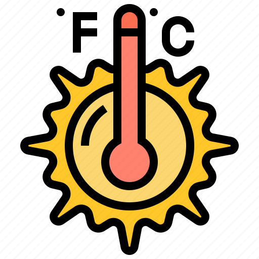 Hot, summer, sunny, temperature, thermometer icon - Download on Iconfinder