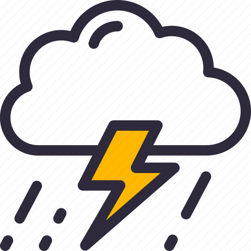 Cloud, forecast, lighting, rain, raining, rainy, weather icon - Download on Iconfinder