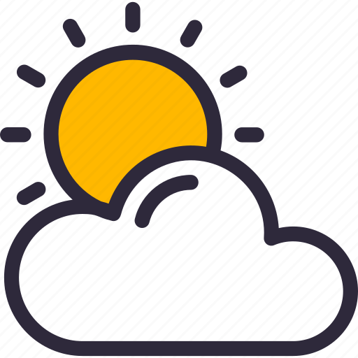 Cloud, cloudy, forecast, partly, sun, weather icon - Download on Iconfinder