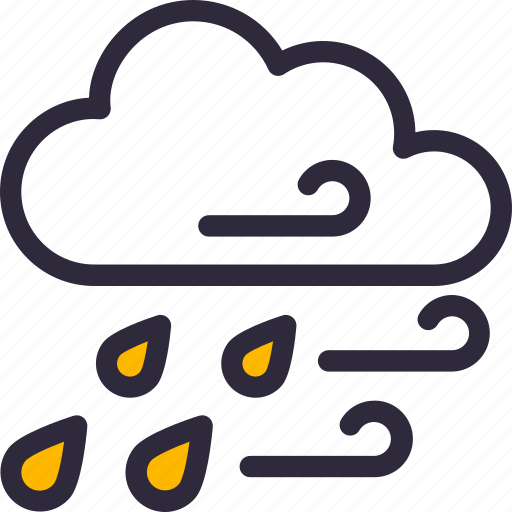 Cloud, forecast, rain, weather, wind, windy icon - Download on Iconfinder