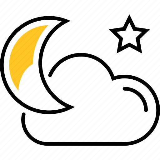 Night, moon, louds, weather, sky icon - Download on Iconfinder