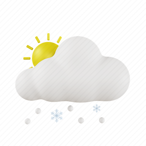 Forecast, meteorology, climate, snowy, sunny, cloudy, weather 3D illustration - Download on Iconfinder