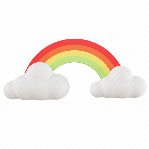 Forecast, meteorology, climate, spring, cloud, weather, rainbow 3D illustration - Download on Iconfinder