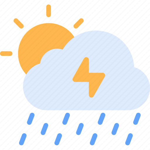 Sun, rain, cloudy, storm, thunderbolt, lightning bolt, cloud icon - Download on Iconfinder
