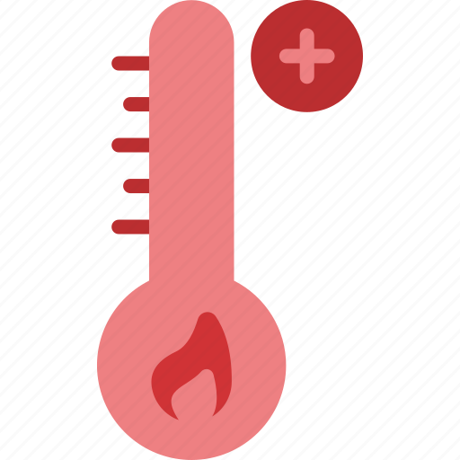 Fire, degrees, warm, temperature, thermometer plus icon - Download on Iconfinder
