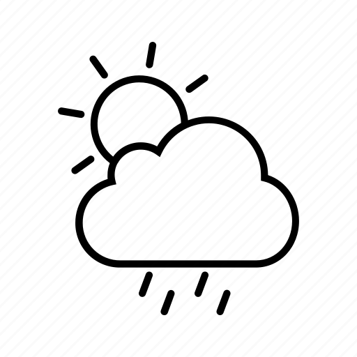 Sunny, rainy, sun, weather, cloud, rain icon - Download on Iconfinder